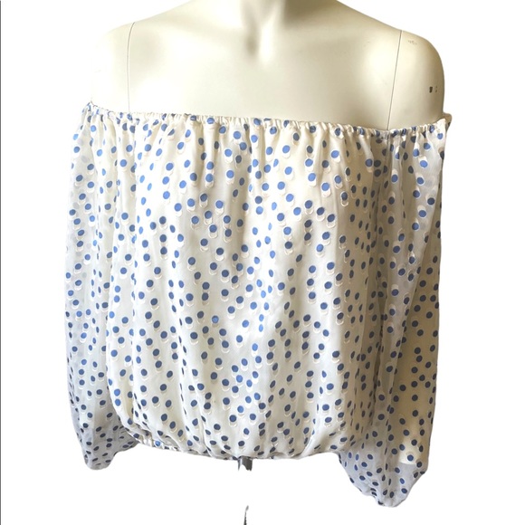 Lovers + Friends Oh Girl Top in Speckled Ocean Off the Shoulder Top - Medium - Picture 2 of 11